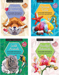 Sticker by Number Book Set for All Ages