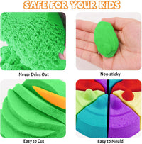 NiToy FlexiSand 11lbs Toy Sand 5 Colors Self-Sticking Non-Toxic - Green - image 2