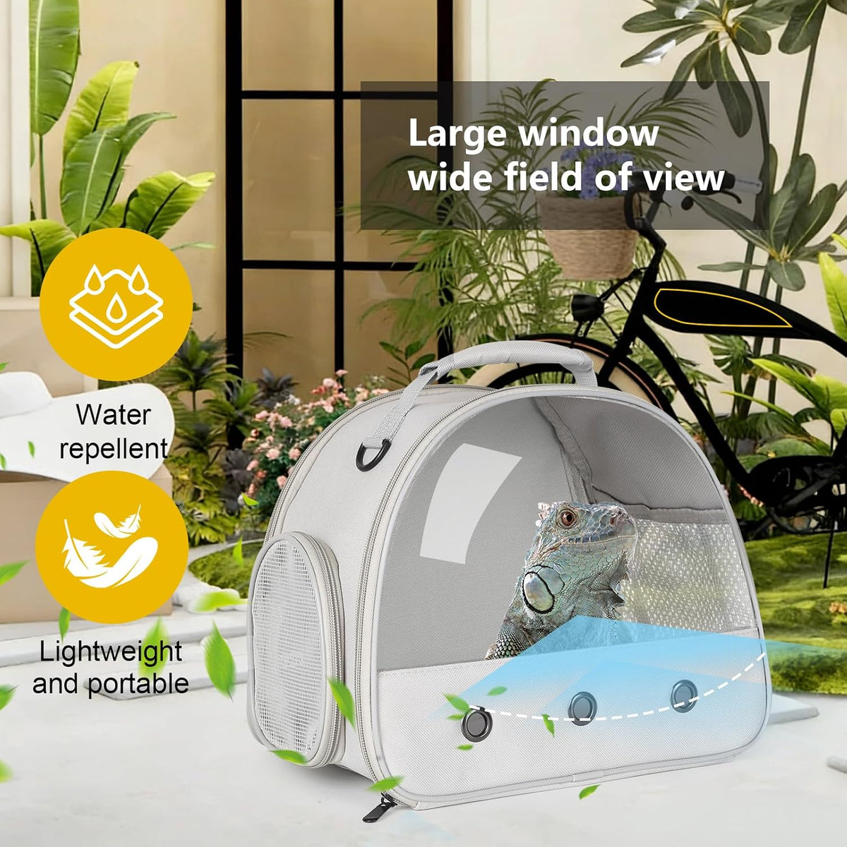 Bearded Dragon Travel Carrier, Lizards Carrier - Grey / Carrier - image 4