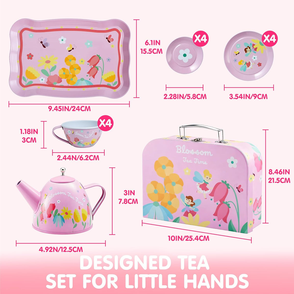 JOYIN Fairy Blossom Tea Party Set for Little Girls - Fairy Blossom - image 4