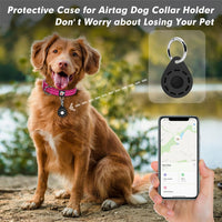 Reflective Dog Collar, Neoprene Padded Small Dog Collar, S - Large (Pack of 1) / 1#Hot Pink（with AirTag Holder） - image 2
