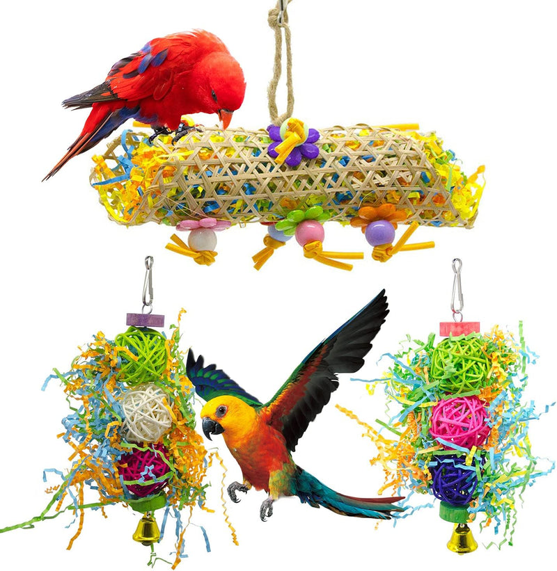 Large Bird Cage Hanging Chewing Toy - 3 PCS