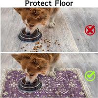 Pet Food Mats for Floor, Absorbent Dog Mat for Food and Water Dispenser Mat, Dog Food Mat Quick Dry - Purple / 24"L x 16"W - image 3