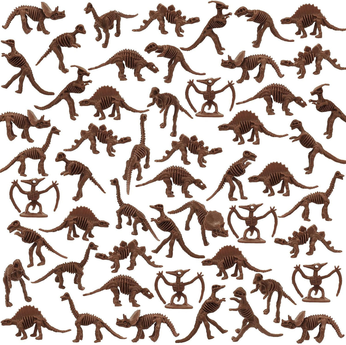 VICROIC dinosaur fossil skeleton toys, 60 assorted plastic figures - view 2