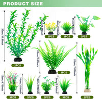 Ameliade Aquarium Artificial Plastic Plants Large Fish Tank Decor - image 3