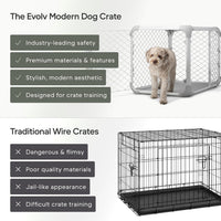 Diggs Evolv Modular Dog Crate for Dogs 16-18" Tall - Intermediate (38.1"L x 24.9"W x 25.6"H) / Ash - image 3