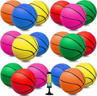Oleitodh 42 piece colorful 5 inch mini basketball balls with air pump