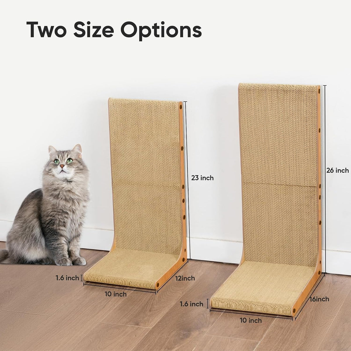 Cat Scratcher, L-Shaped Cat Scratching Pad with Box - 26 Inch - image 4