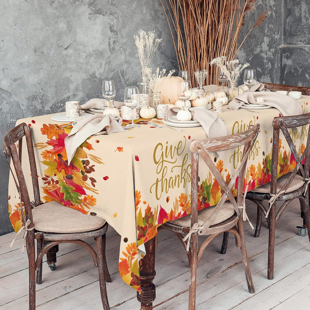 Fall Thanksgiving decorations, Disposable Tablecloth - Thanksgiving - image 3