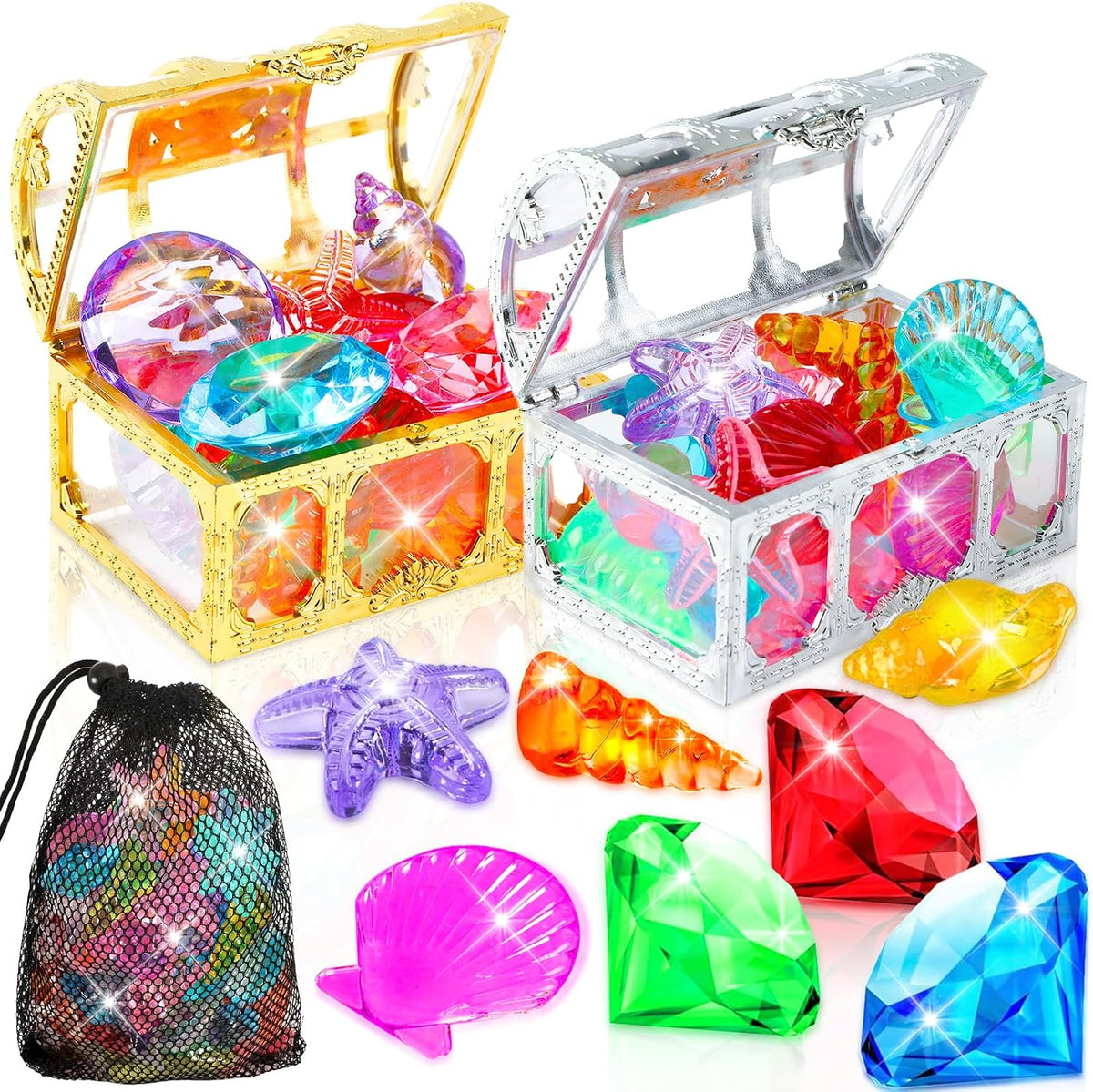 MARFOREVER Extra Large Diving Gem Pool Toys 60MM Extra Big Colorful - Ocean Dive Gems