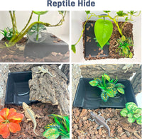 Reptile Hide Cave, Snake Hide for Ball Python & Gecko - Black / Large (1 Count) - image 2