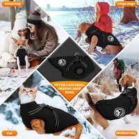 Winter Dog Coat with Harness Built in Waterproof Dog Jackets Warm Pet - Black / 4XL(Suggest 30-45 lbs) - image 4