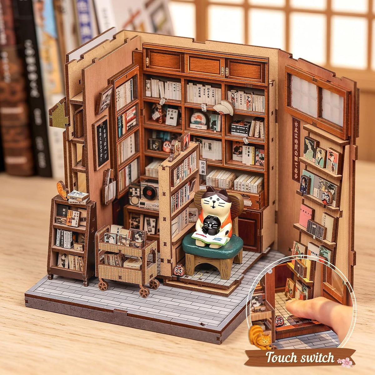 Fsolis Book Nook Kit Booknook Bookshop - Antique Bookery of Kyoto - image 3