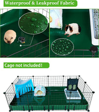 Guinea Pig Litter Box, Hay Holder, Cage Liner - 28"x56" / Green - image 3