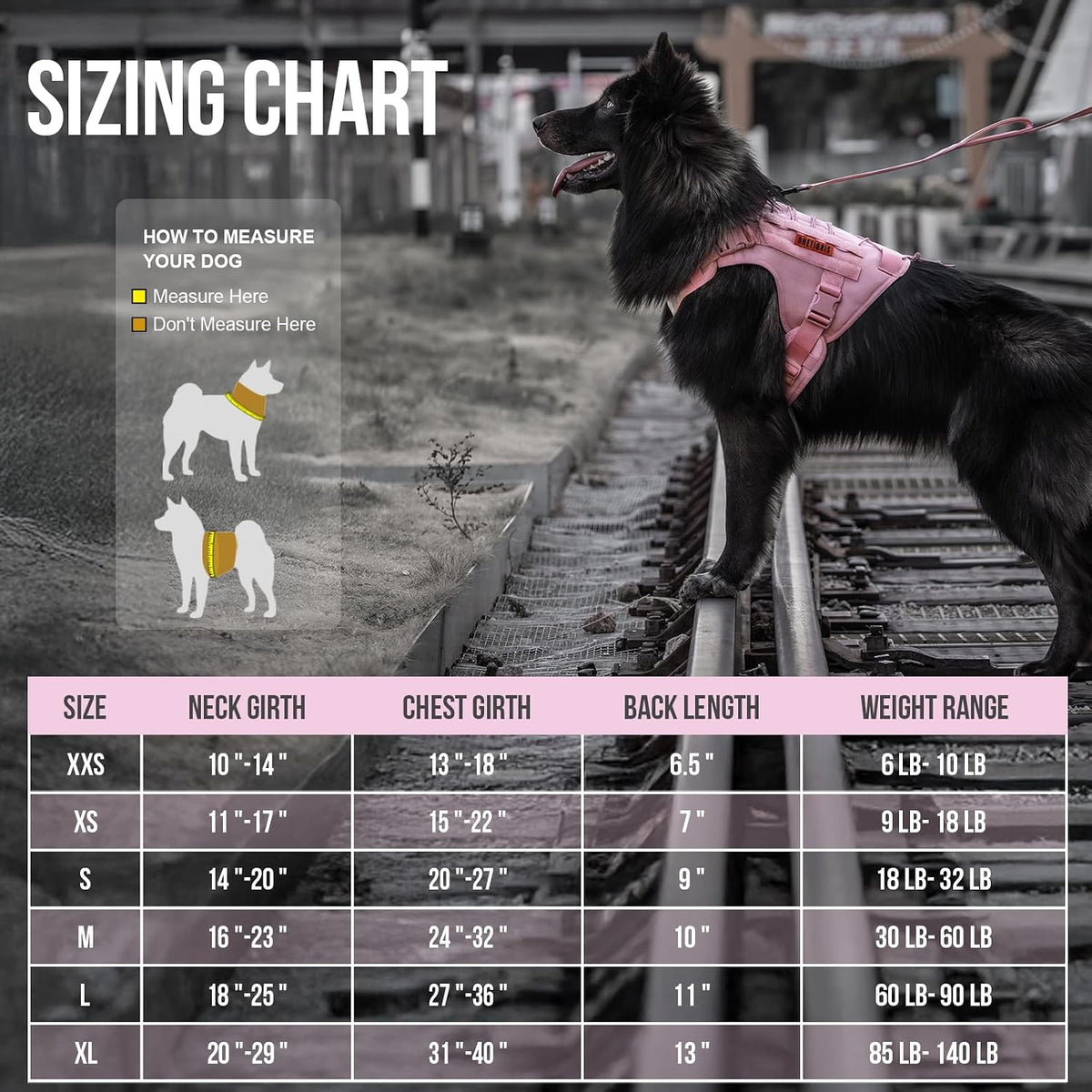 OneTigris Tactical Dog Harness No-Pull Service Vest for Medium Large - X-Small / Pink - image 2