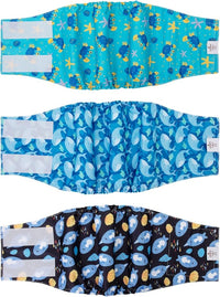CuteBone Belly Band for Dogs Male Reusable Diapers Washable Wrap DM36M