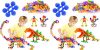 TOMYOU 120 piece interlocking building blocks set with colorful star shaped pieces - view 2