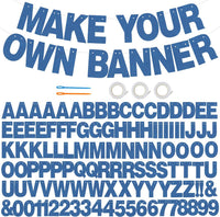 BEISHIDA 116 PCS A-Z DIY Letter Custom Banner Birthday Party Decor – Fun for Kids & Family - Matte Blue