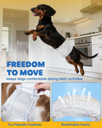 Powools Male Dog Wraps, 96 Count Disposable Dog Diapers, Small – Essentials for Dogs - Small - 96 Packs - image 4
