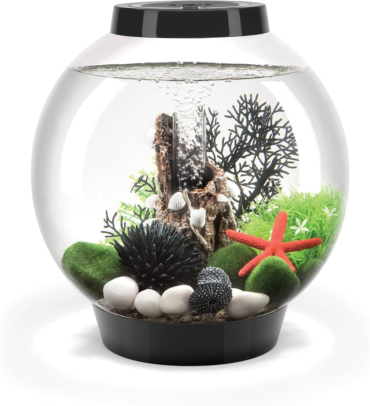 biOrb Classic 15 Acrylic 4-Gallon Aquarium with White LED Lights - LED Lighting / Black / 4 Gallon