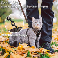XL Cat Harness Escape Proof for Heavy Cats Adjustable for Extra Large - M / Fuchsia - image 3
