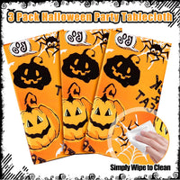 Newwiee 3 pack Halloween plastic tablecloths with candy corn print, 108 x 54 inches - view 16