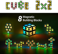 TOSY Magnet Cube 2x2, 8 Blocks, Glowing, UV Flashlight - Cube 2x2x2 (2-pack) - image 2