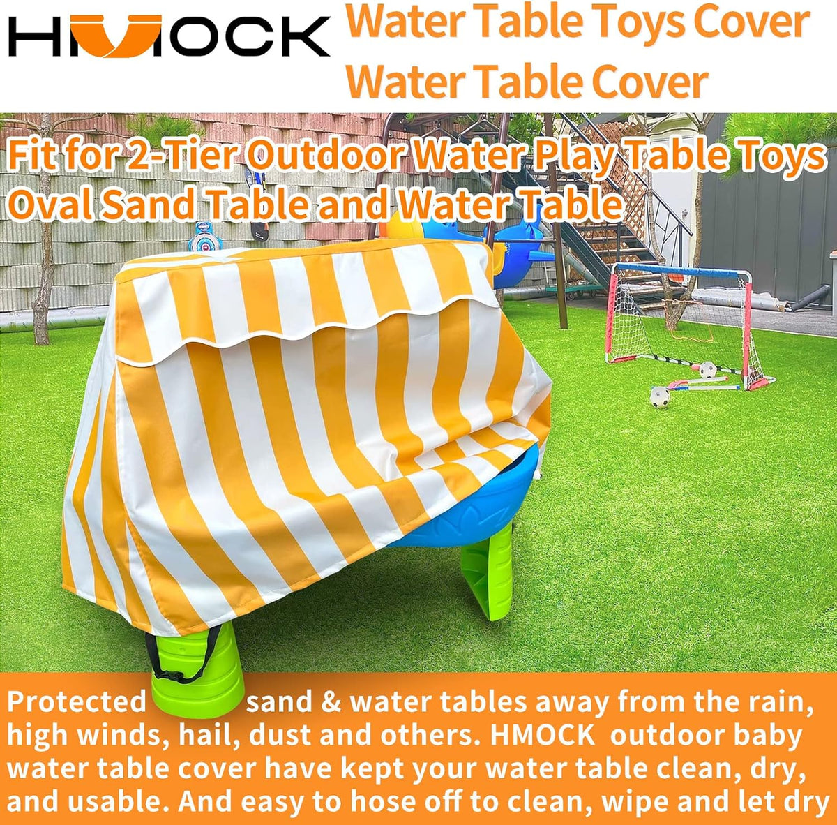 Kids Water Table Cover Fit Rain Showers Splash Pond Water Table - Yellow - image 3