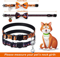 LLHK 4 Pack Halloween Cat Collar with Bow Tie and Bell - Halloween - image 3