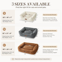 ZOMISIA orthopedic cat bed in faux rabbit fur with raised sides, 25x21 inch - view 2