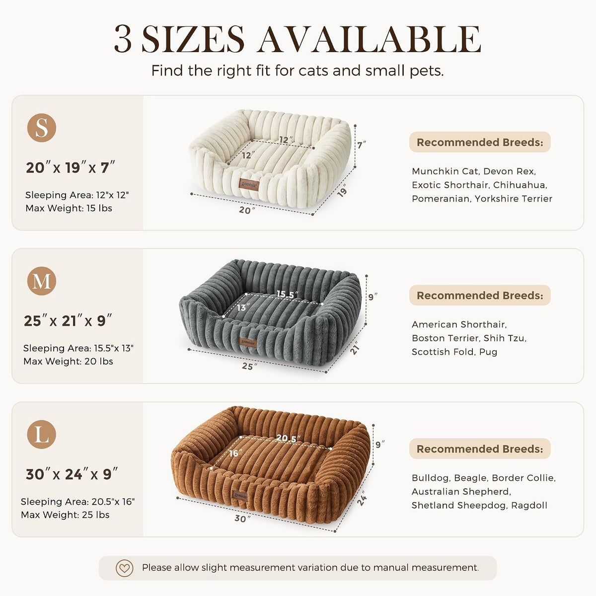 ZOMISIA orthopedic cat bed in faux rabbit fur with raised sides, 25x21 inch - view 2