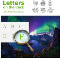 Blueforest Puzzles for Adults 500 Pieces - Northern Lights Mountain Lake / 27.5" x 19.7" - image 3