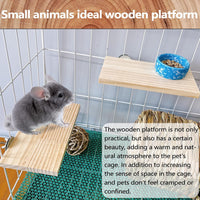 2Pcs Chinchilla Wood Ledge Hamster Wooden Flexible Platform Perch - 7.5 × 4 inch - image 3