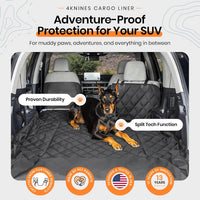 4Knines SUV Cargo Liner for Dogs, Fold Down Seats, Black Large – Essentials for Dogs - Tan / Small - image 2