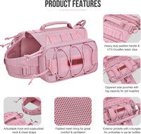 OneTigris Dog Backpack for Medium & Large Dogs - Pink / Large - image 3