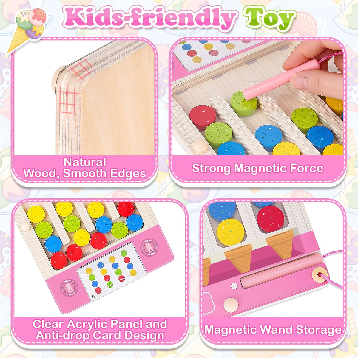 Montessori Toys for 3 4 5 6 Year Old Boys Girl - Pink - image 3