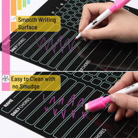 Mr. Pen, Magnetic Dry Erase Chore Chart for Fridge, 10"x10" - Black - image 3