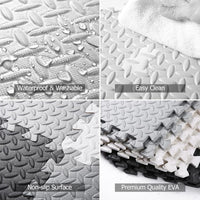 Foam Play Mat for Baby, Soft Non-Toxic Baby Playmat - White/Black/Gray / 16 Pcs/47.2*47.2 - image 3