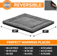 K&H Self-Warming Cat Bed Pad, Self Heating Pad - 21 X 17 Inches / Recyclable Box / Gray/Black - image 2