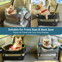 PETSFIT Dog Car Seats for Small Dogs, Patented Safety Buckles - Oxford Cloth / Grey - image 2
