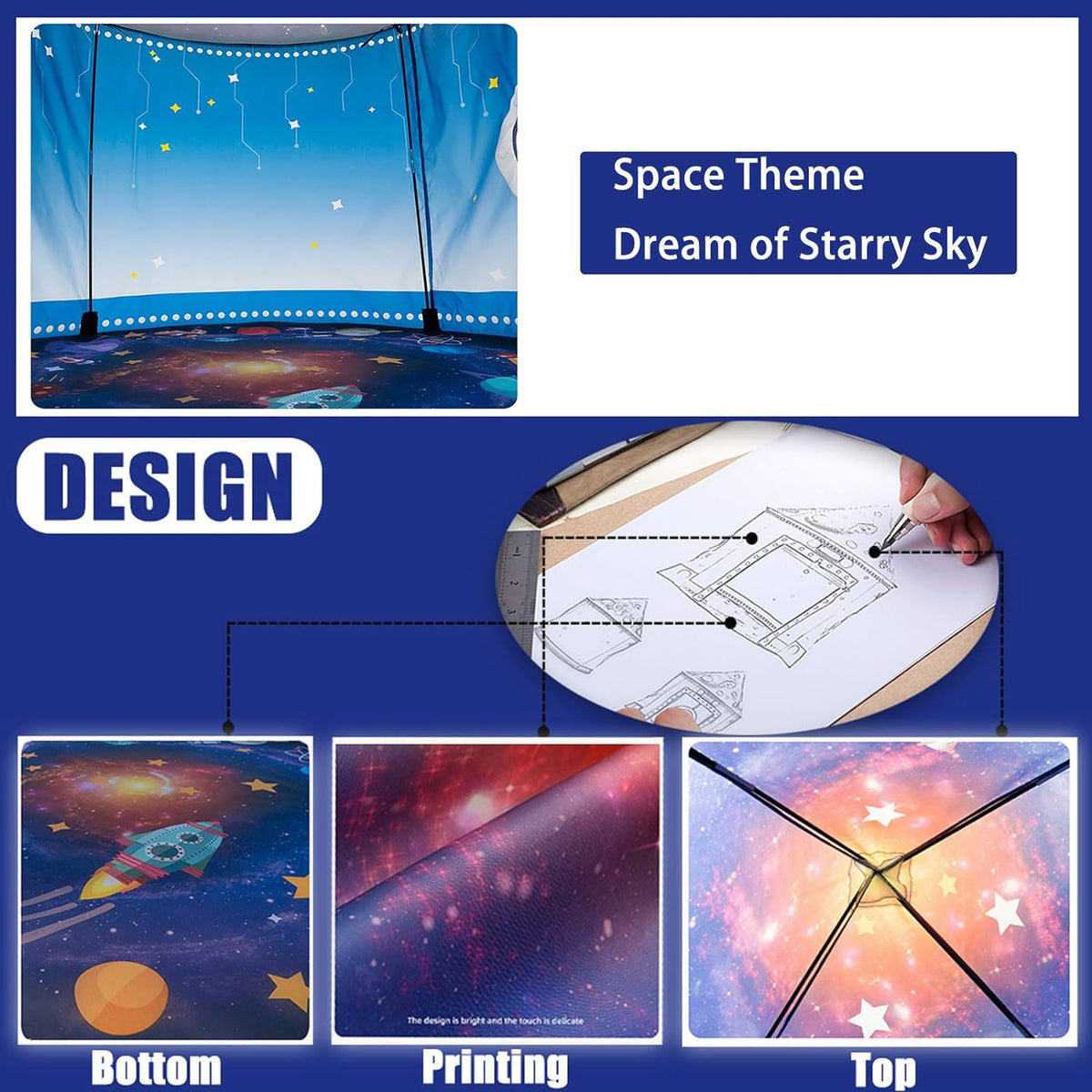 WillingHeart Play Tent for Kids - Rocket Ship - image 3