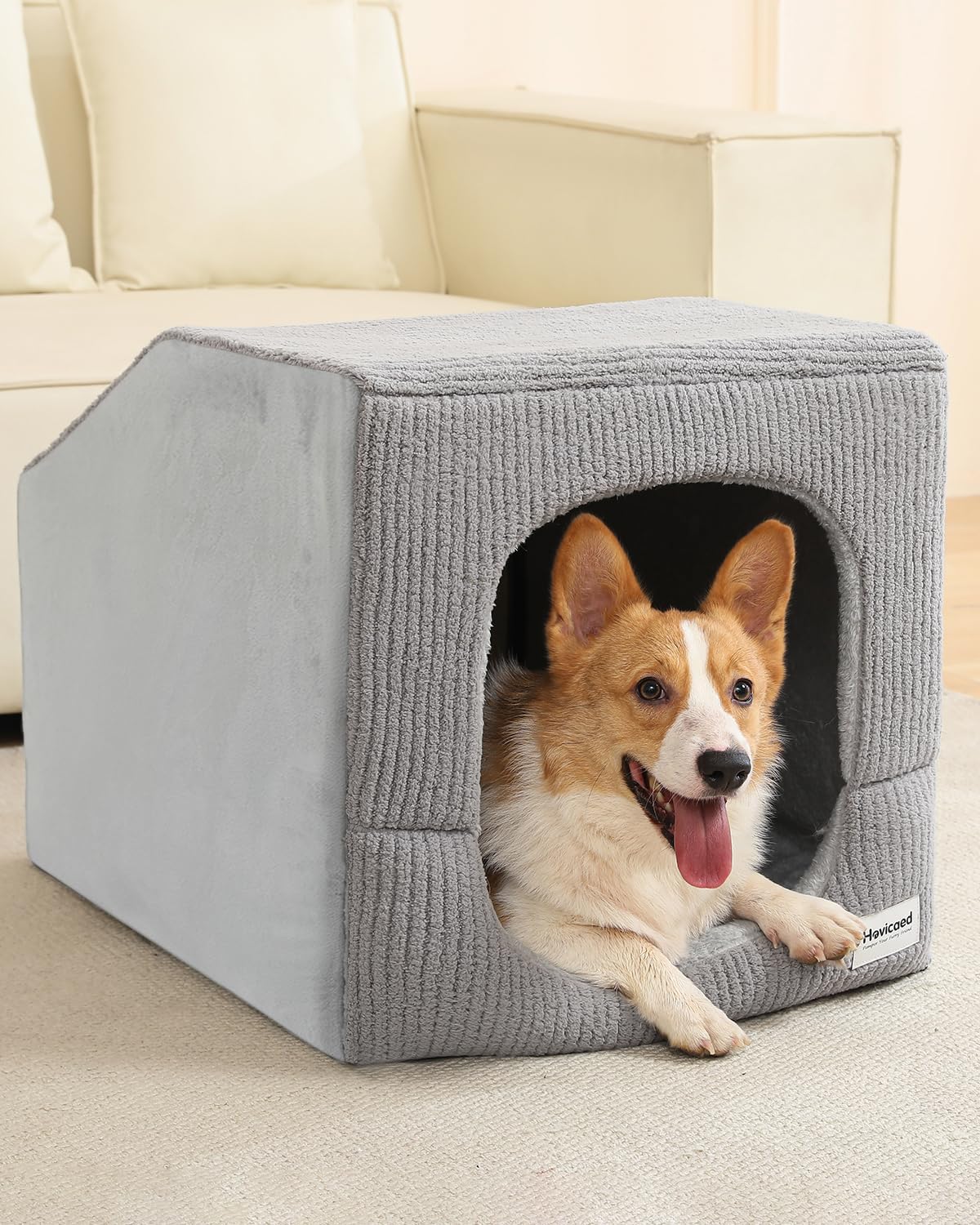 Hovicaed Indoor Dog House Small Sized Dog Tent with Dog Cave Bed - Large (26"L x 20"W x 20"Th)