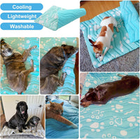 BEAUTYZOO Cooling Mat for Large Dogs, Self-Cooling - Aqua Blue / 59.0"L x 40.0"W x 1.0"Th(XL) - image 2