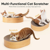 FUKUMARU Cardboard Cat Scratcher Bed - Wood - image 2