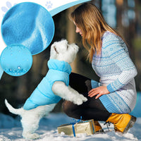 Warm Fleece Dog Jacket Coat for Small Medium Dog Winter Clothes Girl – Essentials for Dogs - Blue / XX-Large - image 3