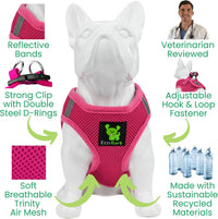 EcoBark XXS Dog Harness, Soft Step in Teacup Puppy Mesh Vest - Medium-11 to 17 lbs-Chest Up to 16 in (Pack of 1) / Pink - image 4