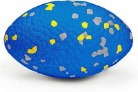 4.72" Indestructible Large Rugby Balls for Aggressive Chewers Durable Olive Bouncy Interactive Football Toy for Dogs Fetch Game Lightweight Floating Outdoor Training, Blue