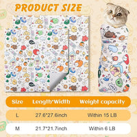 21.7 in Cat Wrap for Cutting Nails, Self-Adhesive Cat Grooming Wrap Anti-Escape Cat Restraint for Nail Clipping Cat Swaddle Wrap Cat Wrapping Cloth for Pet Cleaning and Beauty (Within 6.6 lbs)