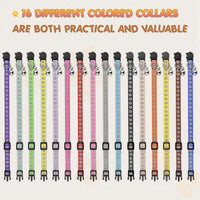 16 PCS Breakaway Cat Collars with Bells Reflective Cat Collar Safety - Standard(7.5" - 12.6") - image 2