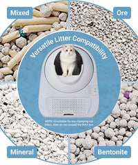 CATLINK 2025 Upgrade Automatic Cat Litter Box Self Cleaning for Multiple Cats with Mat, Double Odor Removal, Cat Litter Box for Cats from 3.5～22 lbs